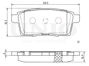 Rear brake pads photo