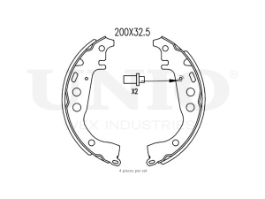 Rear brake shoes photo