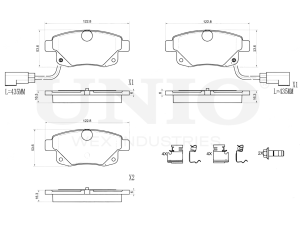 Rear brake pads with sensor photo