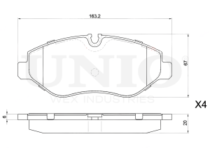 Front brake pads photo