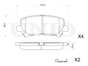 Rear brake pads photo