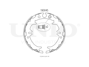 Rear brake shoes photo