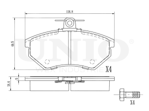 Front brake pads photo