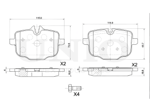 Rear brake pads photo