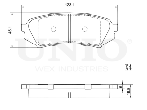 Rear brake pads photo