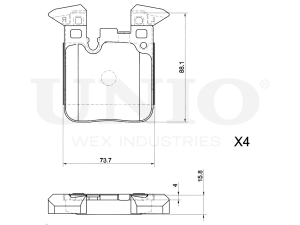 Rear brake pads photo