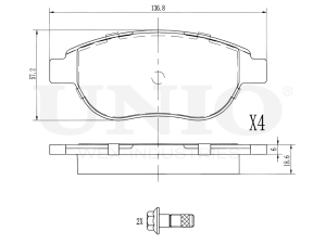 Front brake pads photo