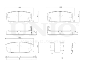 Rear brake pads photo