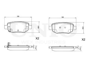 Rear brake pads photo