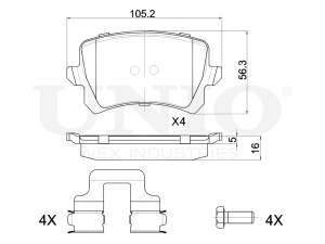 Rear brake pads photo