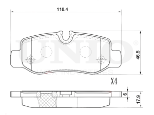 Rear brake pads photo