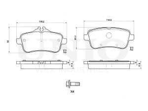 Rear brake pads photo