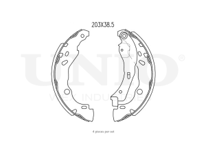 Rear brake shoes photo