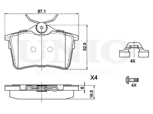 Rear brake pads photo