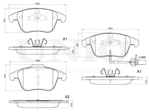 Front brake pads with sensor photo