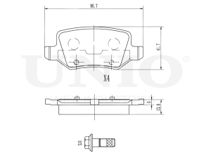 Rear brake pads photo