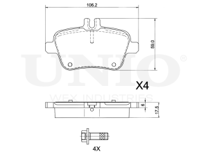 Rear brake pads photo