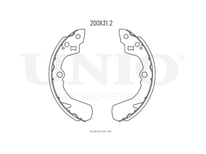 Rear brake shoes photo
