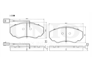 Front brake pads with sensor photo