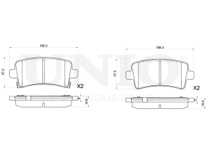 Rear brake pads photo
