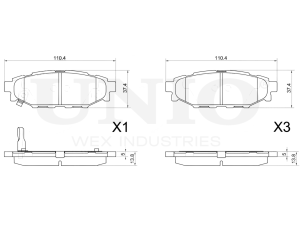 Rear brake pads photo
