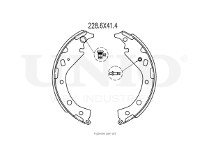 Rear brake shoes photo