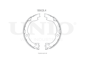 картинка Колодки тормозные бараб. задние от UNIO