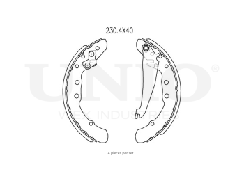 картинка Колодки тормозные бараб. задние от UNIO