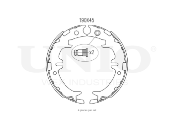 картинка Колодки тормозные бараб. задние от UNIO