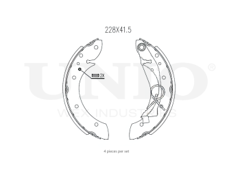 картинка Колодки тормозные бараб. задние от UNIO