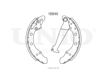картинка Колодки тормозные бараб. задние от UNIO