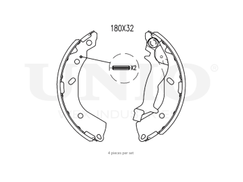 картинка Колодки тормозные бараб. задние от UNIO