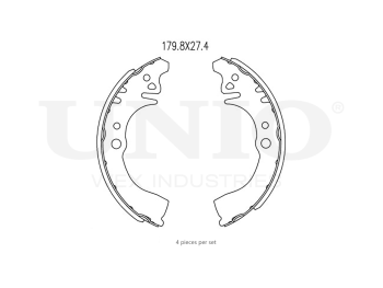 картинка Колодки тормозные бараб. задние от UNIO