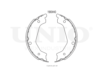 картинка Колодки тормозные бараб. задние от UNIO