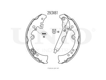 картинка Колодки тормозные бараб. задние от UNIO