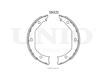 картинка Колодки тормозные бараб. задние от UNIO