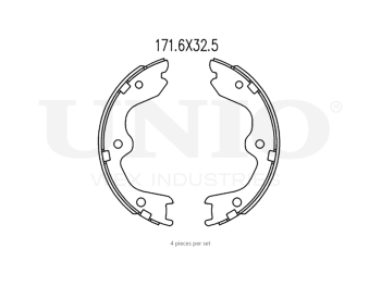 картинка Колодки тормозные бараб. задние от UNIO