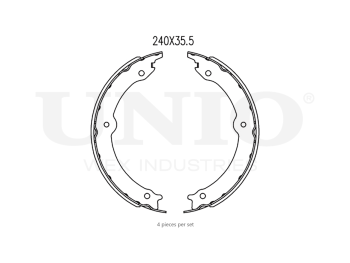 картинка Колодки тормозные бараб. задние от UNIO