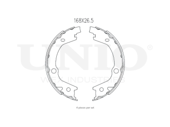 картинка Колодки тормозные бараб. задние от UNIO