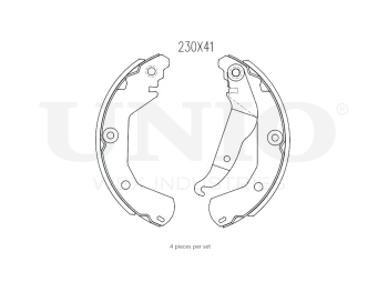 картинка Колодки тормозные бараб. задние от UNIO