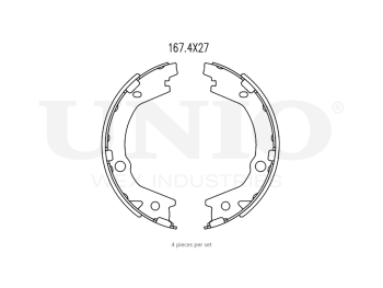 картинка Колодки тормозные бараб. задние от UNIO