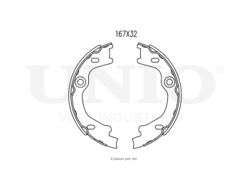 картинка Колодки тормозные бараб. задние от UNIO