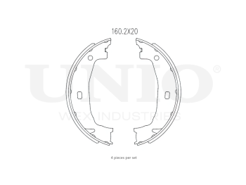 картинка Колодки тормозные бараб. задние от UNIO