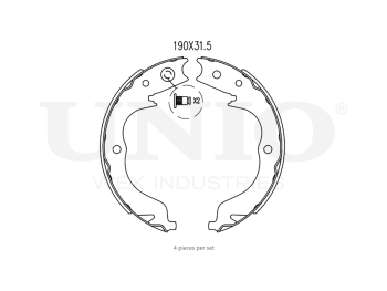 картинка Колодки тормозные бараб. задние от UNIO