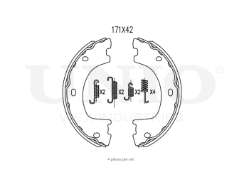 картинка Колодки тормозные бараб. задние с установ. к-том от UNIO