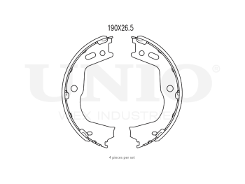 картинка Колодки тормозные бараб. задние от UNIO