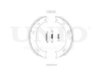 картинка Колодки тормозные бараб. задние с установ. к-том от UNIO