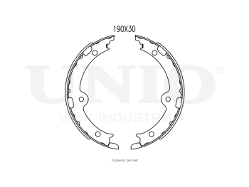 картинка Колодки тормозные бараб. задние от UNIO