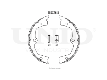 картинка Колодки тормозные бараб. задние от UNIO