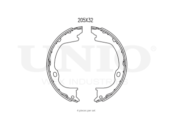 картинка Колодки тормозные бараб. задние от UNIO